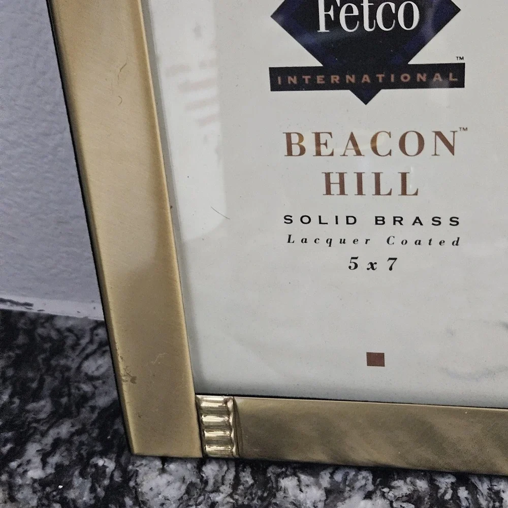 Vintage Fetco Solid Brass Picture Frame 5x7 inches‎